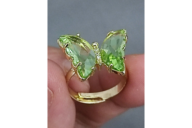 قیمت انگشتر پروانه کریستالی ۴۵