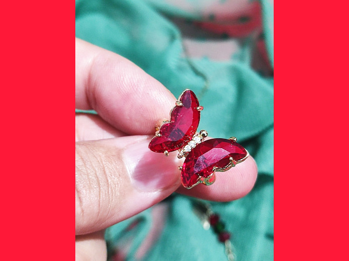 قیمت انگشتر کریستالی قرمز