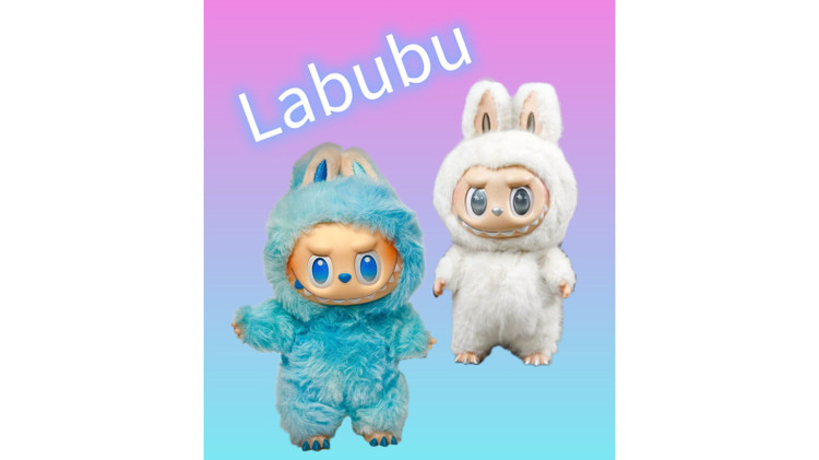 عروسک لبوبو آبی و لبوبو سفید