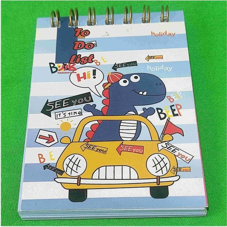 دفتر یاداشت تم آبی طرح دینو